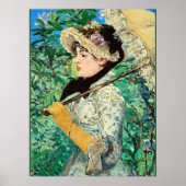 Jeanne Spring, berühmtes Gemälde von Edouard Manet Poster (Vorne)