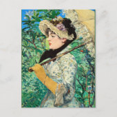 Jeanne Spring, berühmtes Gemälde von Edouard Manet Postkarte (Vorderseite)