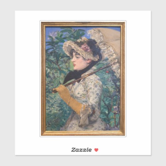 jeanne (Spring) von Édouard Manet Aufkleber (Blatt)