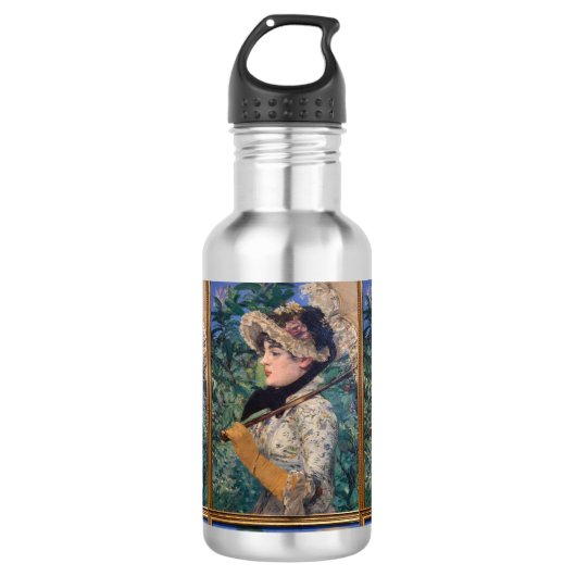 Jeanne (Spring) von Édouard Manet Edelstahlflasche (Vorderseite)