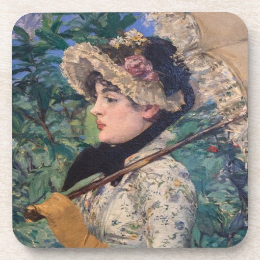 Jeanne (Spring) von Édouard Manet Getränkeuntersetzer (Vorderseite)