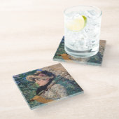 Jeanne (Spring) von Édouard Manet Glasuntersetzer (Schrägansicht)