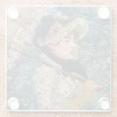 Jeanne (Spring) von Édouard Manet Glasuntersetzer (Rückseite)