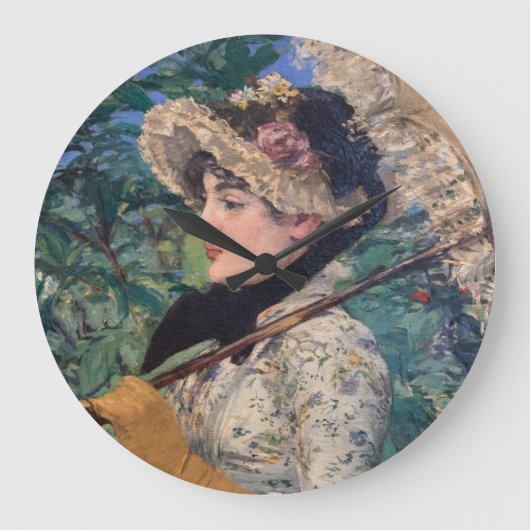 Jeanne (Spring) von Édouard Manet Große Wanduhr (Vorderseite)