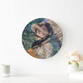 Jeanne (Spring) von Édouard Manet Große Wanduhr (Zuhause)