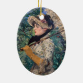 Jeanne (Spring) von Édouard Manet Keramik Ornament (Hinten)