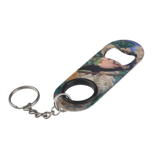 Jeanne (Spring) von Édouard Manet Mini Flaschenöffner (Vorderseite Schrägansicht)