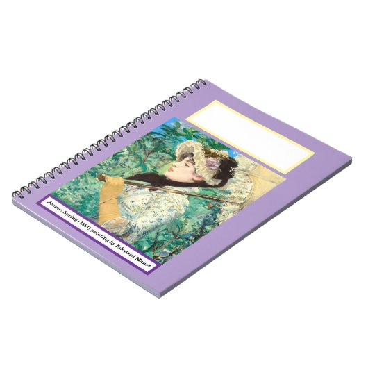 Jeanne Spring von Edouard Manet. Notizblock (Linke Seite)
