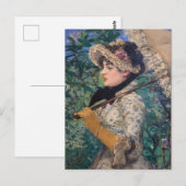 Jeanne (Spring) von Édouard Manet Postkarte (Vorne/Hinten)