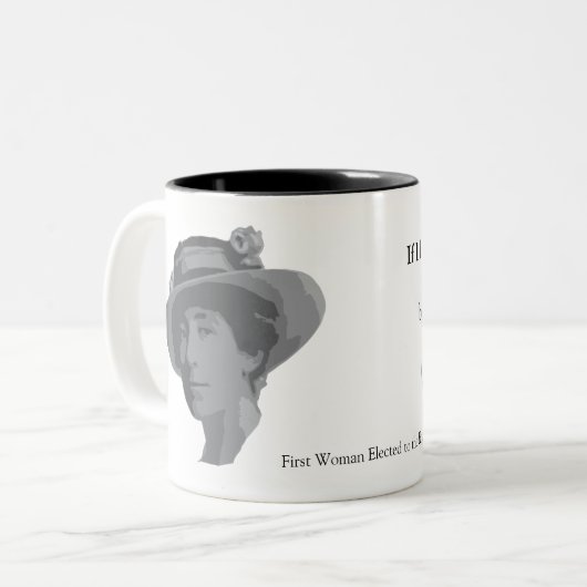 Jeannette Rankin "eklige Frauen-" Zitat-Tasse Zweifarbige Tasse (Vorderseite Links)