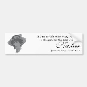 Jeannette Rankin ekliger Autoaufkleber