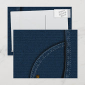 Jeans aus Denim Postkarte (Vorne/Hinten)