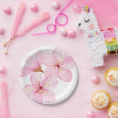 Jeans bemalt rosa Blossom Pappteller (Party)