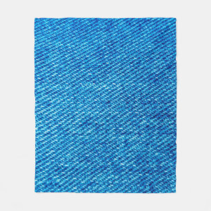 Jeans blauer Jeans aus Denim Stoff Fleecedecke