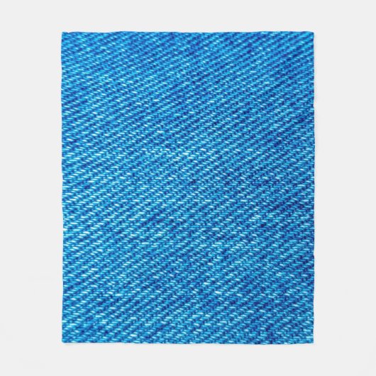 Jeans blauer Jeans aus Denim Stoff Fleecedecke (Vorderseite)