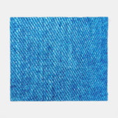 Jeans blauer Jeans aus Denim Stoff Fleecedecke (Vorderseite (Horizontal))