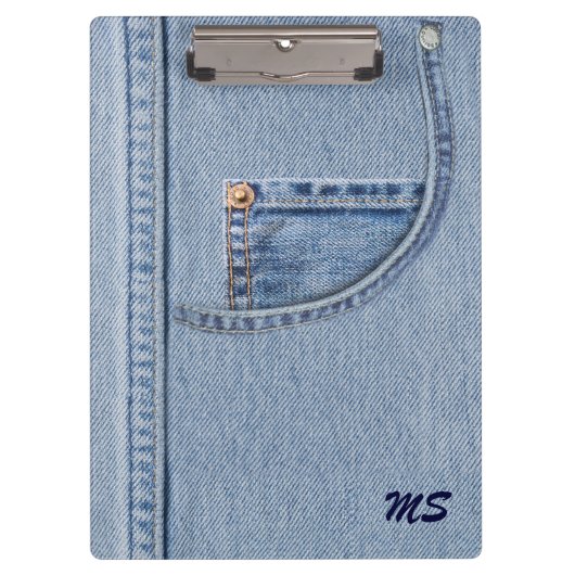 Jeans Clipboard mit (oder ohne) Monogramm Klemmbrett (Vorderseite)