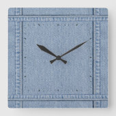 Jeans Clock Quadratische Wanduhr (Vorderseite)