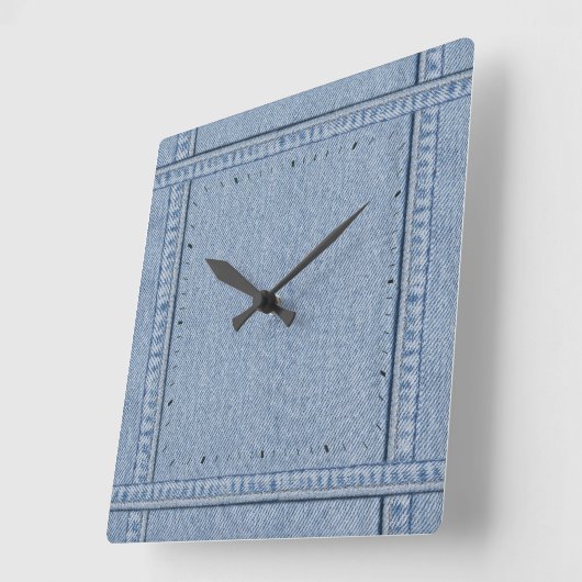Jeans Clock Quadratische Wanduhr (Winkel)