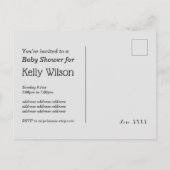 Jeans, Cowboy, Western Babydusche Einladungspostkarte (Rückseite)