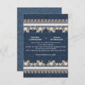 Jeans-Denim-Stil Einladung (Vorne/Hinten)