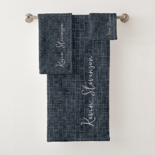 Jeans dunkelgrau badhandtuch set (Insitu)