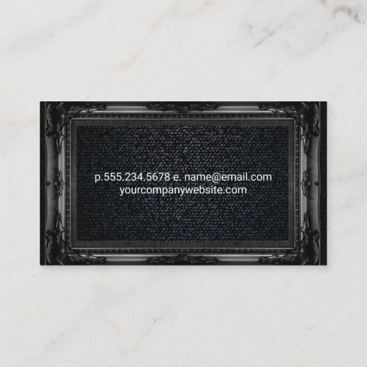 Jeans | Extravaganter Rahmen Visitenkarte (Rückseite)