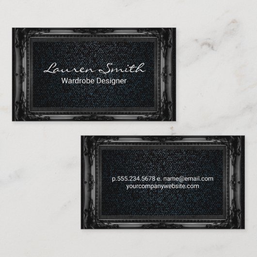 Jeans | Extravaganter Rahmen Visitenkarte (Vorne/Hinten)