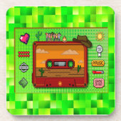 Jeans games pixel art. getränkeuntersetzer (Vorderseite)