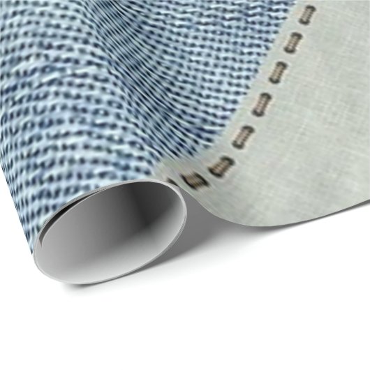 Jeans Geschenkpapier (Rolleneckpunkt)