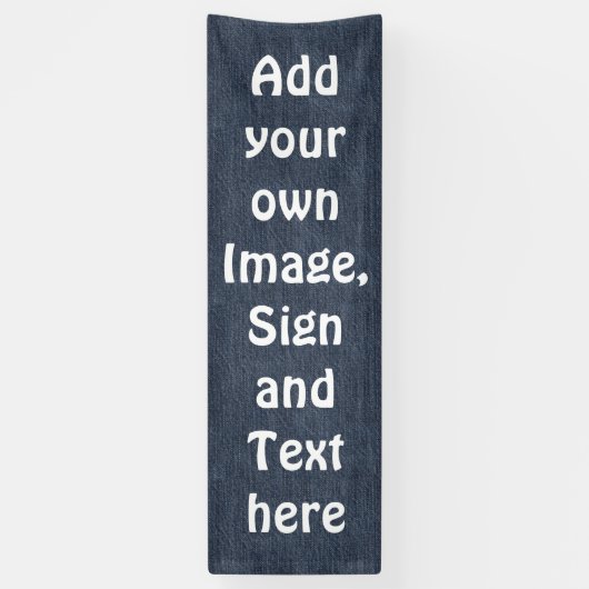 Jeans-Gewebe-Muster + Ihre Ideen Banner (Vertikal)