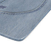 "Jeans", Glasschneidplatte Schneidebrett (Ecke)