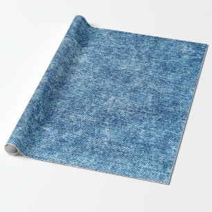Jeans in Acid-Waschung blau. Denim-Hintergrund, Te Geschenkpapier