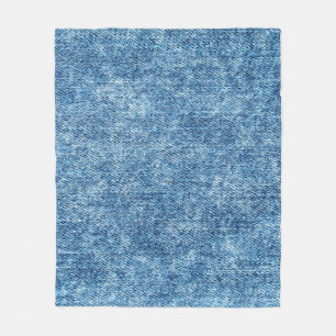 Jeans in Acid-Waschung blau. Jeanshintergrund, Tex Fleecedecke