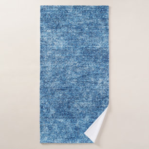Jeans in Säure waschen blau. Denim Hintergrund, Te Badehandtuch