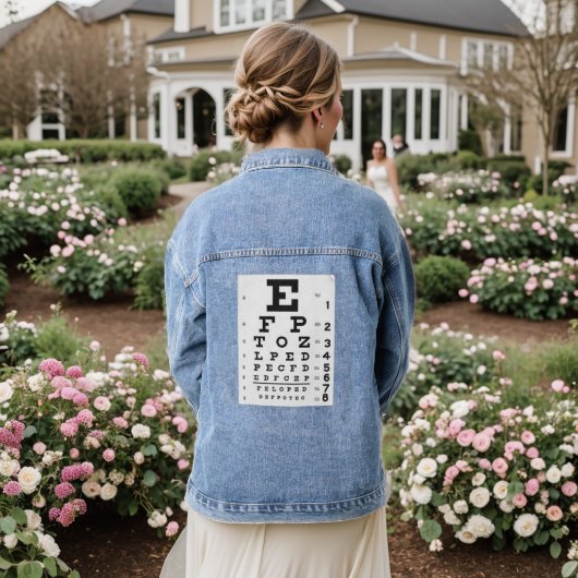 Jeans jacke eye Chart denim (Hochzeit Rückseite)