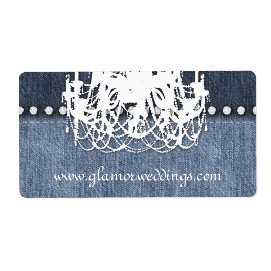 Jeans Jewels Wedding Denim Chandelier Label (Vorne)