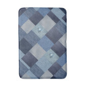 Jeans Patchwork Denim Fabric Badematte (Vorderseite Vertikal)