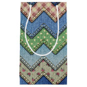 Jeans Patchwork Muster Geschenktasche Kleine Geschenktüte (Vorderseite)