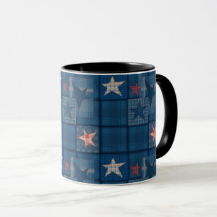 Jeans-Patchwork Tasse