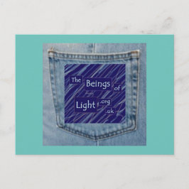 Jeans Pocket Beings of Light Fun Design Postkarte
