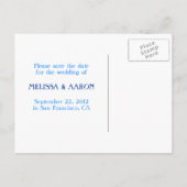 Jeans Pocket Denim Save the Date Postcard Ankündigungspostkarte (Rückseite)