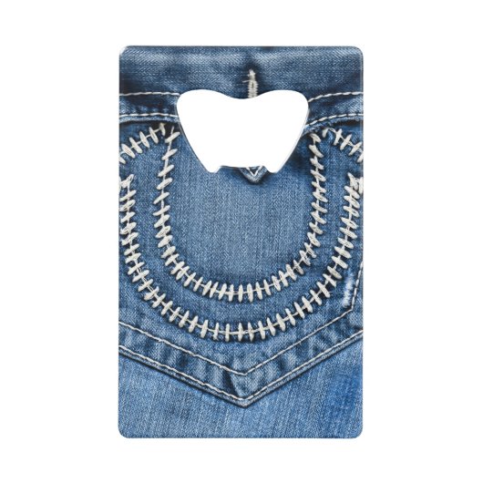 Jeans Pocket Geldbeutel Flaschenöffner (Vorderseite)