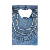 Jeans Pocket Geldbeutel Flaschenöffner (Rückseite)
