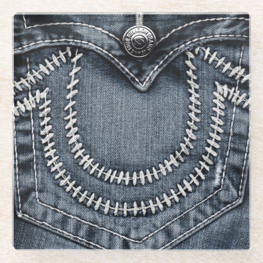 Jeans Pocket Glasuntersetzer (Vorderseite)