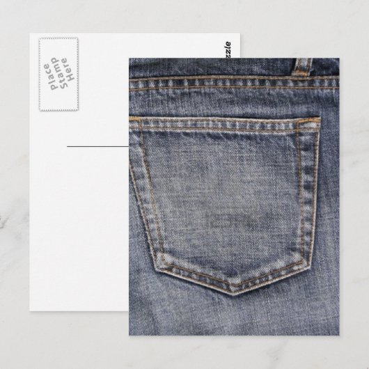 Jeans Postkarte (Vorne/Hinten)
