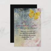 JEANS ROSE & BUTTERFLIES Bat Mitzvah Party Card Einladung
