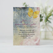 JEANS ROSE & BUTTERFLIES Bat Mitzvah Party Card Einladung