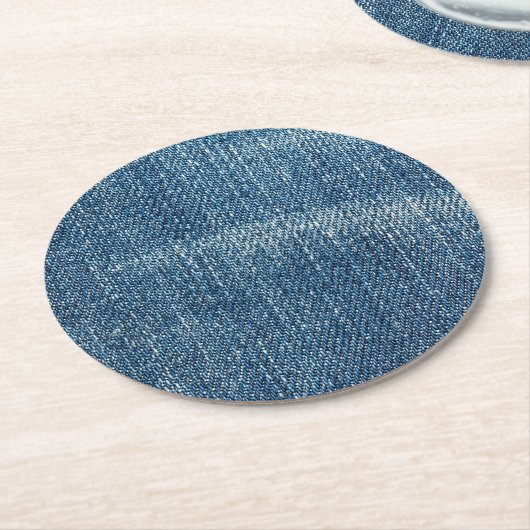 Jeans Runder Pappuntersetzer (Angewinkelt)