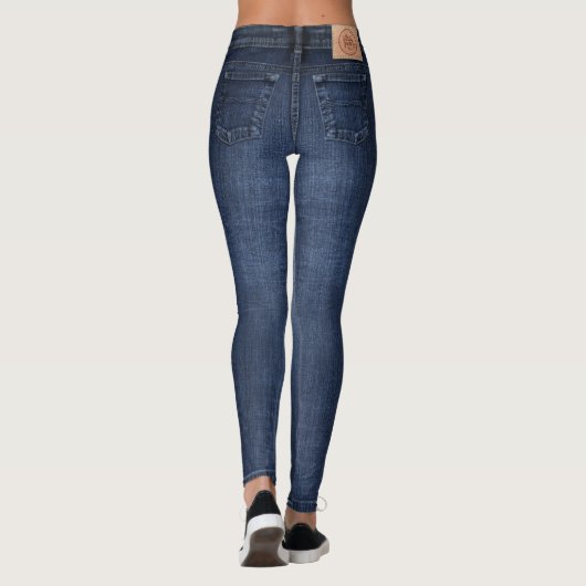 Jeans| Sei die hellen All-over-Print-Leggings Leggings (Rückseite)